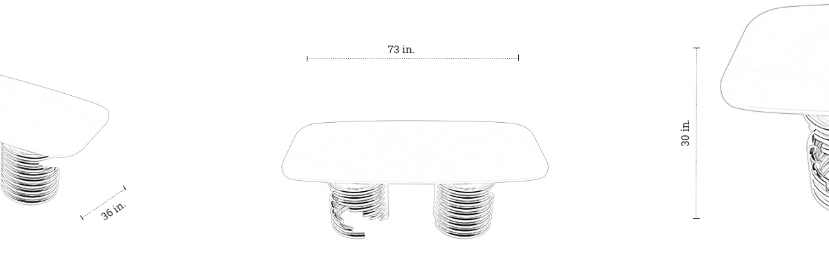 Monett Tire Dining Table dimensions
