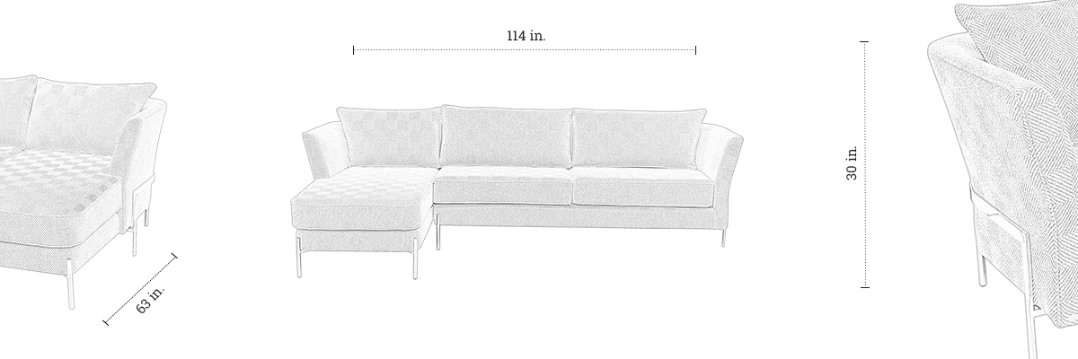Envy Sectional dimensions