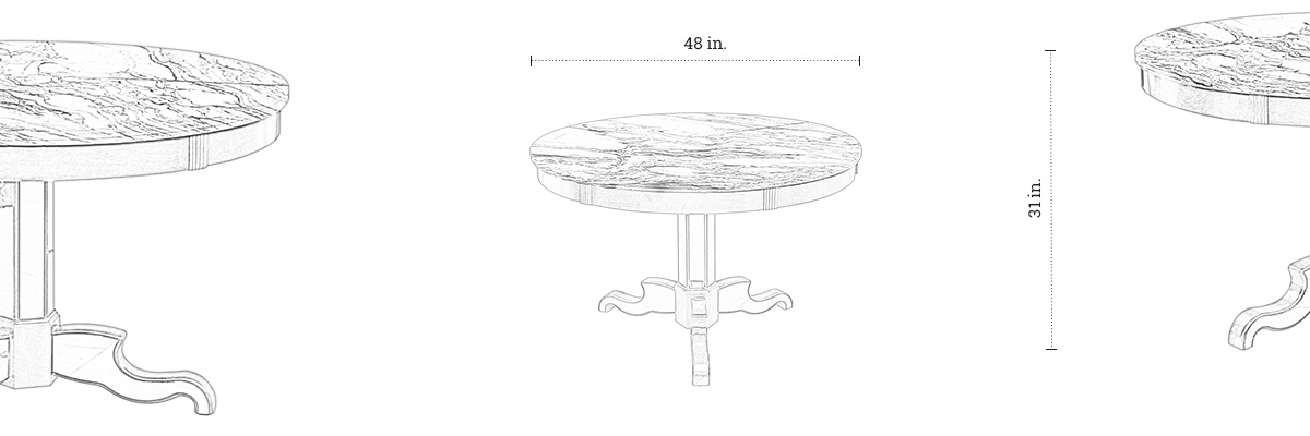 Otis Dining Table dimensions