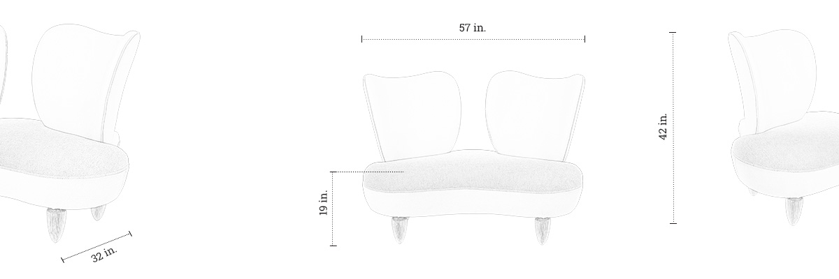 Alien Sofa dimensions