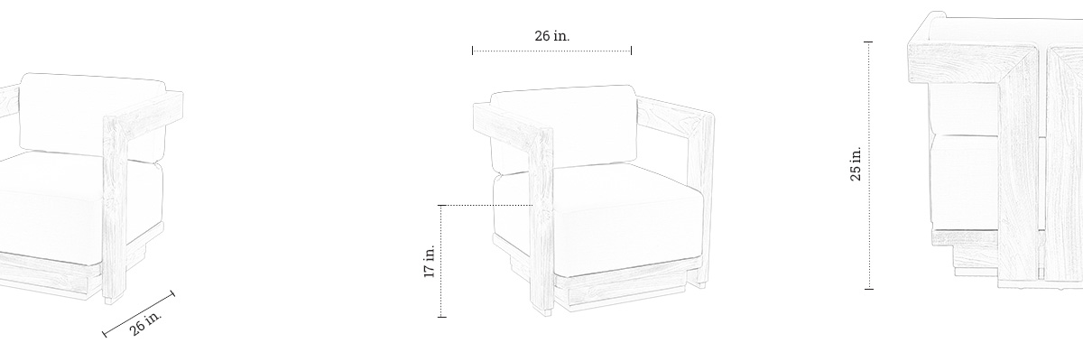Bistro Lounge Chair dimensions