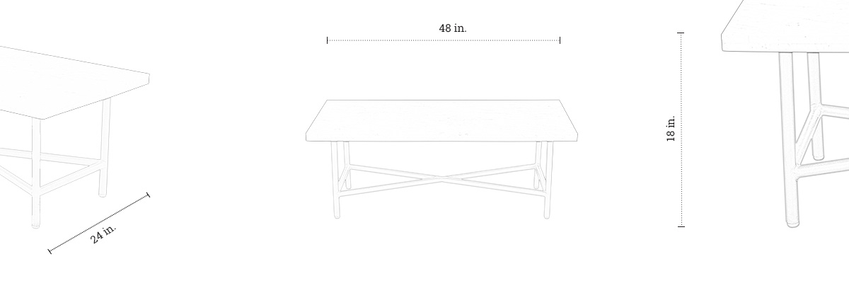 Glenn Coffee Table dimensions