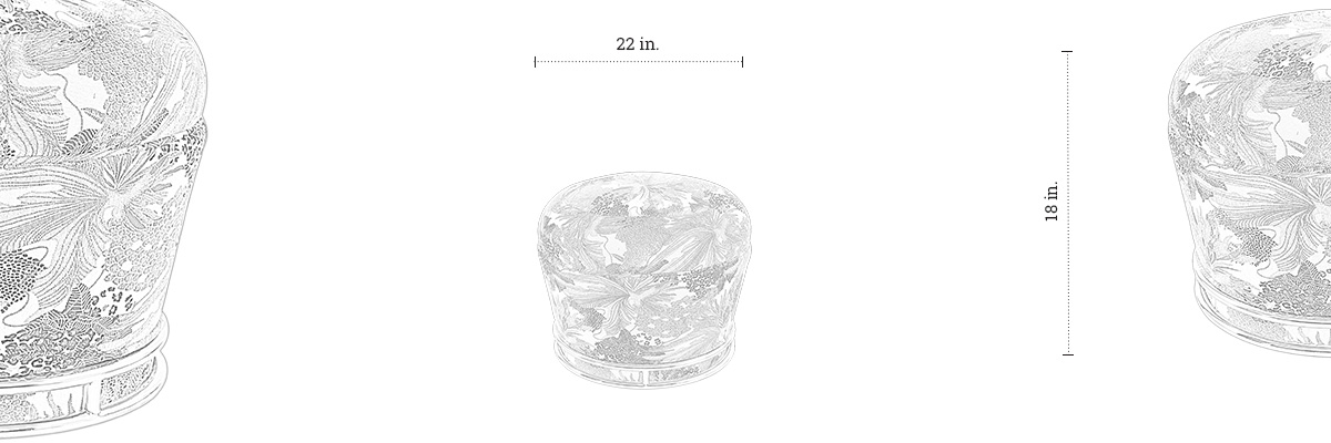 Flint Pouffe dimensions