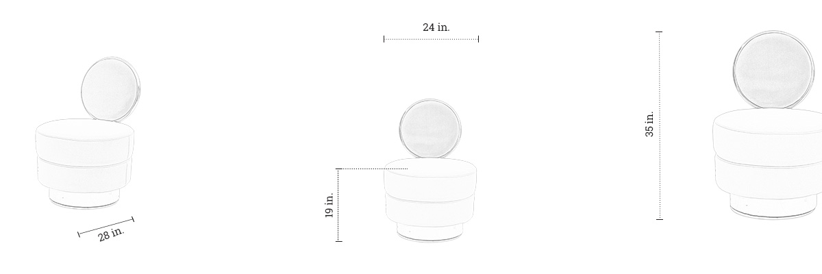 Macaroon Chair dimensions