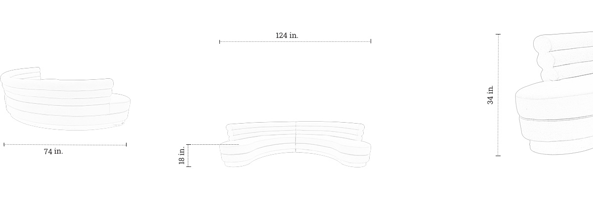 Kween Circular Sofa dimensions