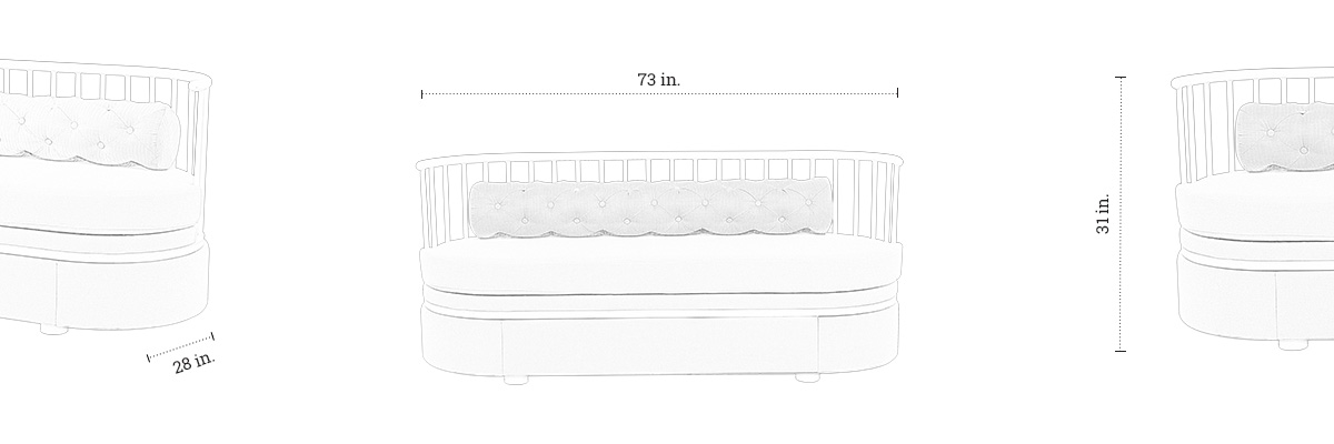 Cecilia Outdoor Sofa dimensions