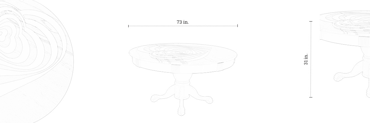 Coral Dining Table dimensions