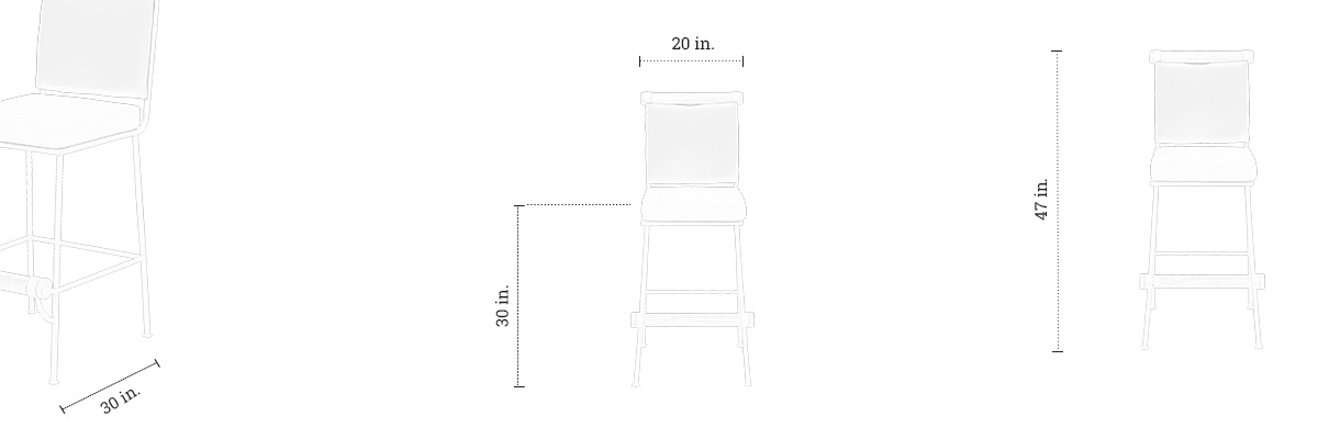 Reno Bar Chair dimensions