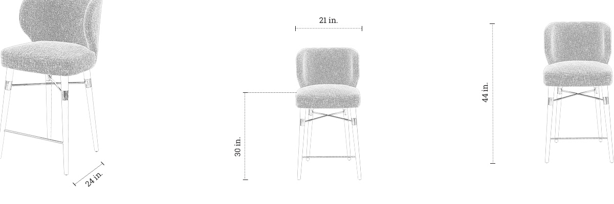 Othello Bar Chair dimensions