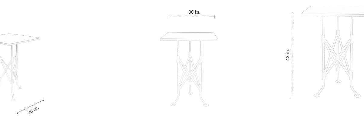 Helios Bar Table dimensions