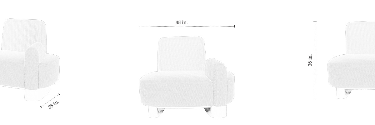 Briana Lounge Chair dimensions