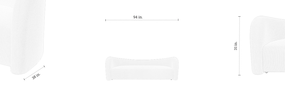 Bow Sofa dimensions