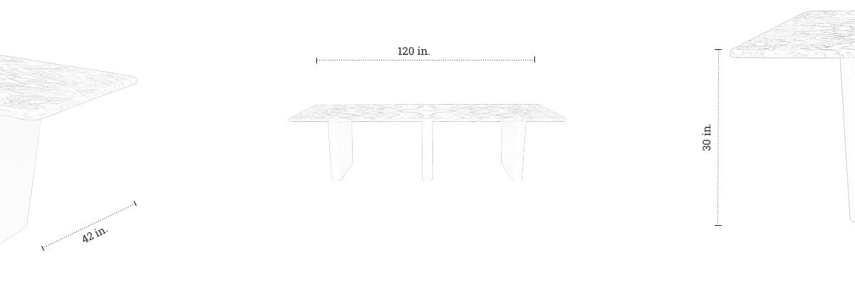 Bridge Dining Table dimensions
