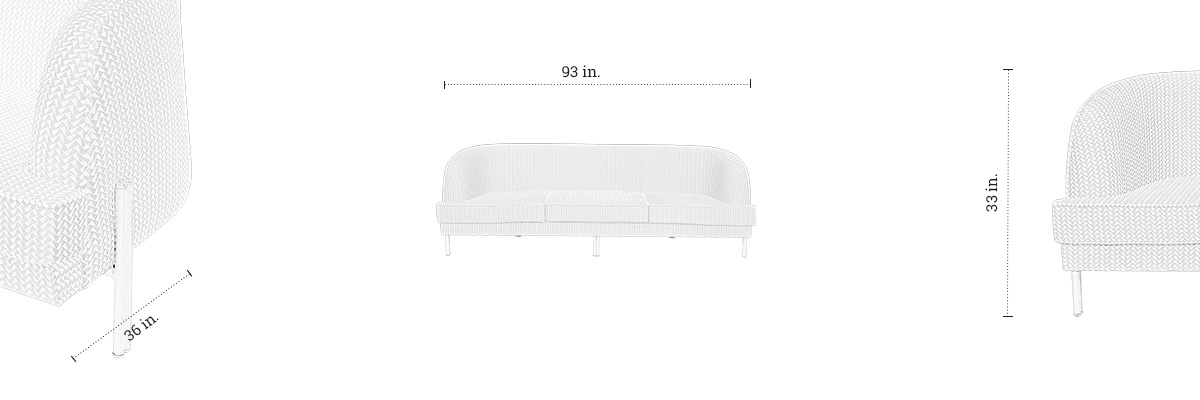 Bumble Three Seater Sofa dimensions