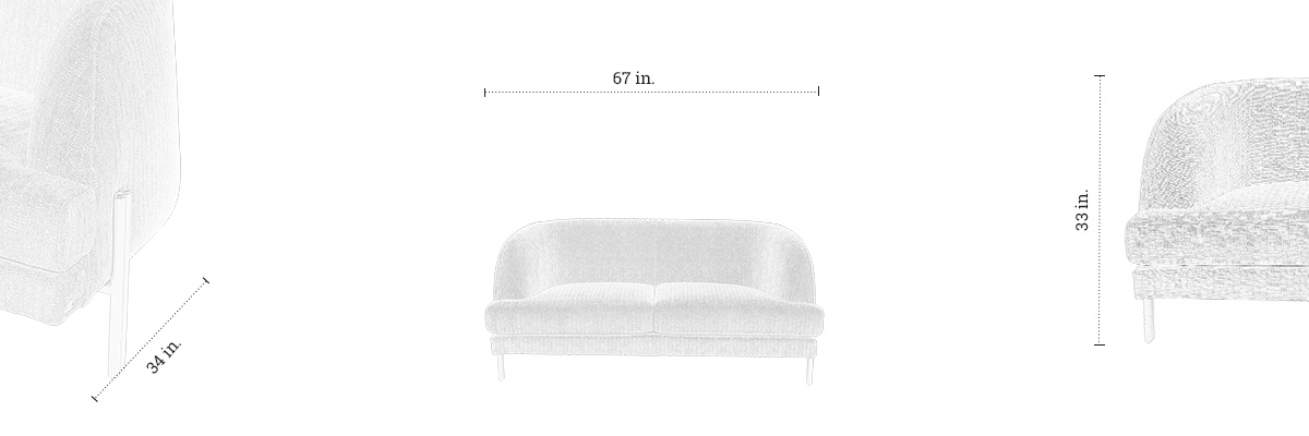 Bumble Two Seater Sofa dimensions
