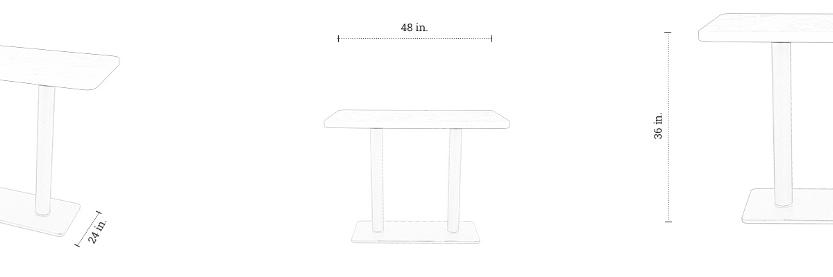 Lauren Bar Table dimensions