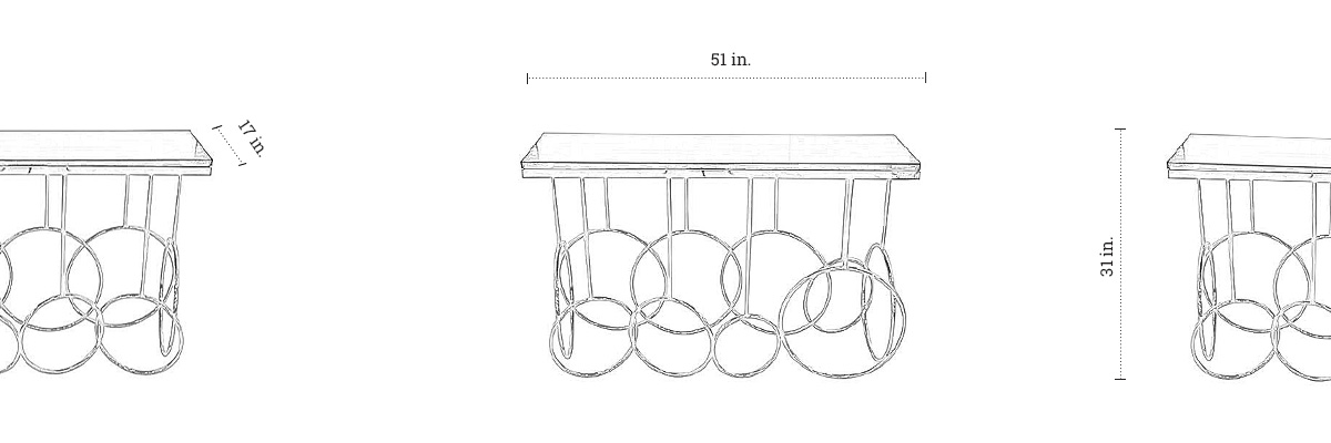 Cirque Console Table dimensions