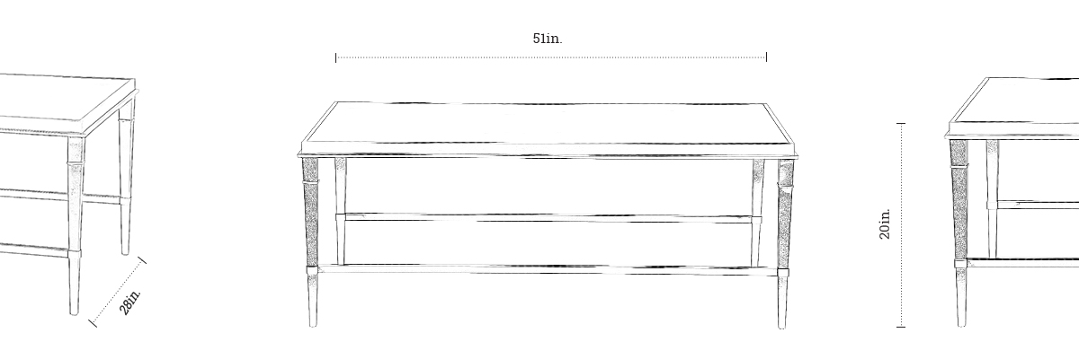 Kannice Coffee Table dimensions