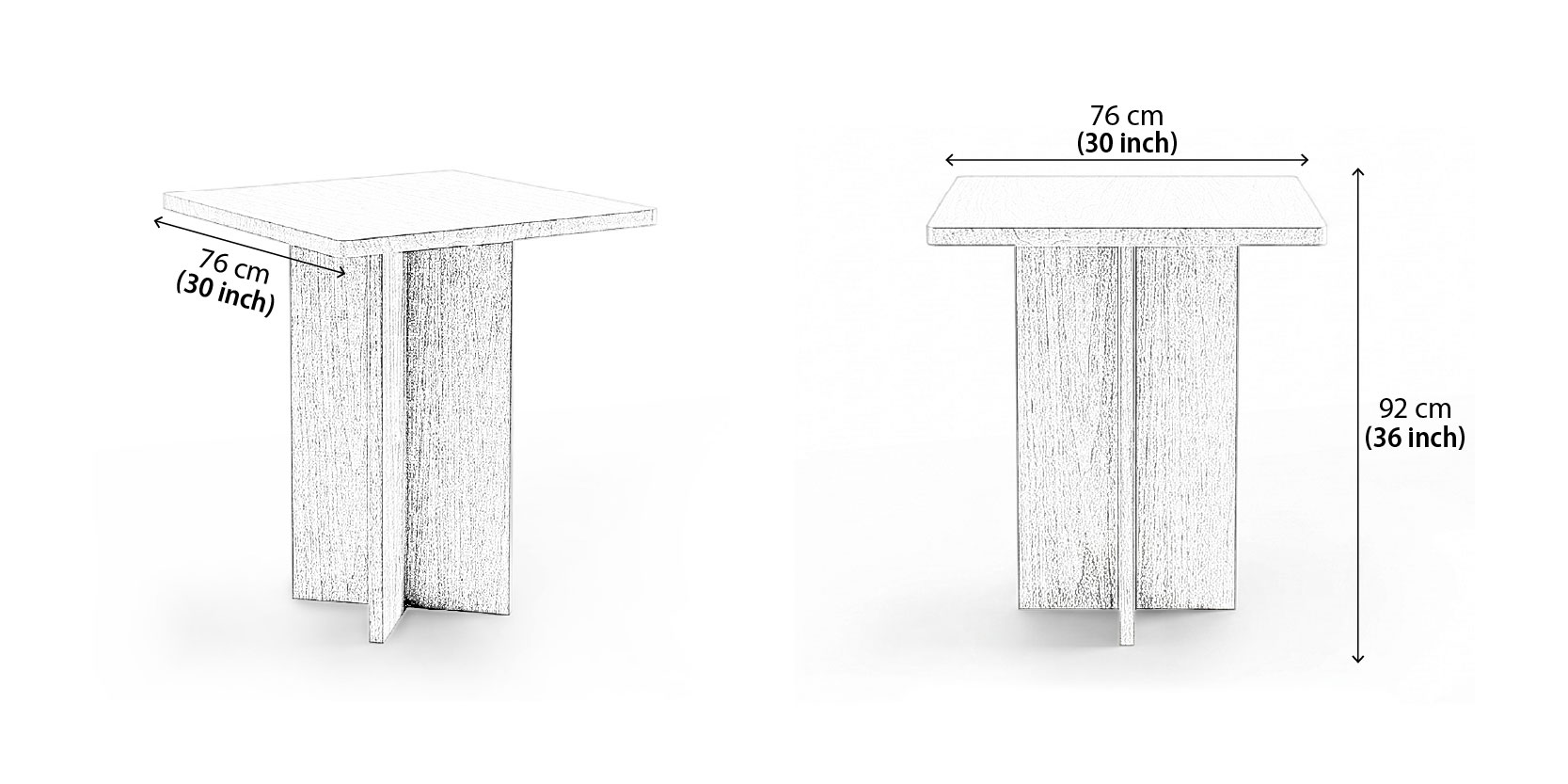 High Central Pedestal Table dimensions