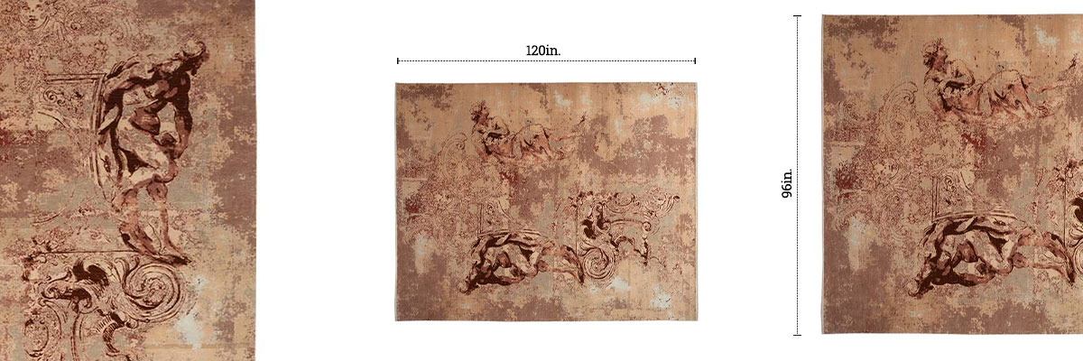 Twilight Persian Knotted rug dimensions