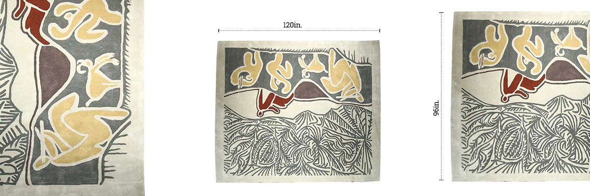 Barrier Tufted Rug 2 dimensions