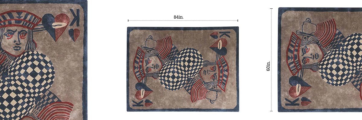 King of Spades Tufted Rug dimensions