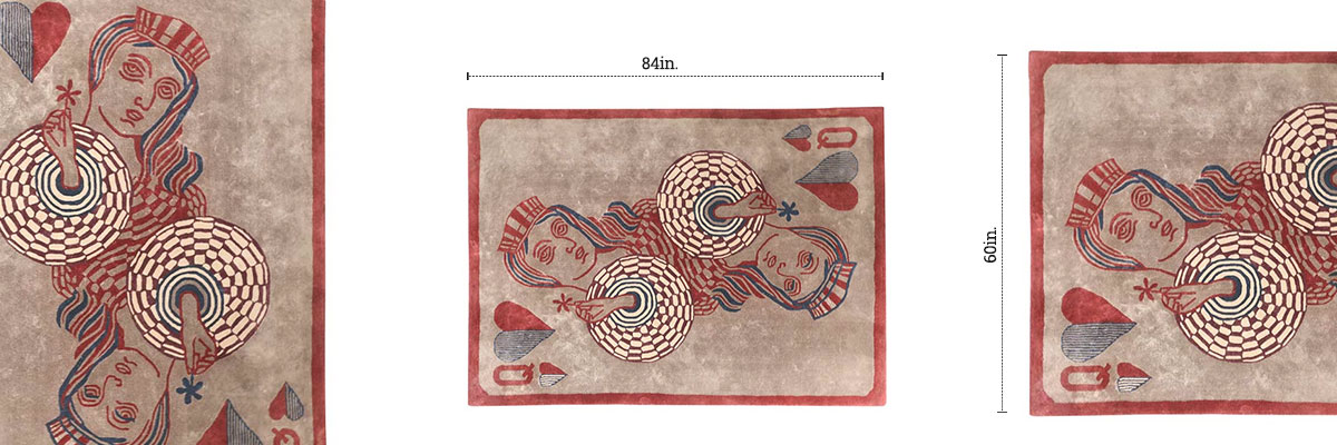 Queen of Spades Tufted Rug dimensions