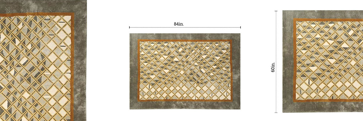 Tinsel Frame Tufted Rug dimensions