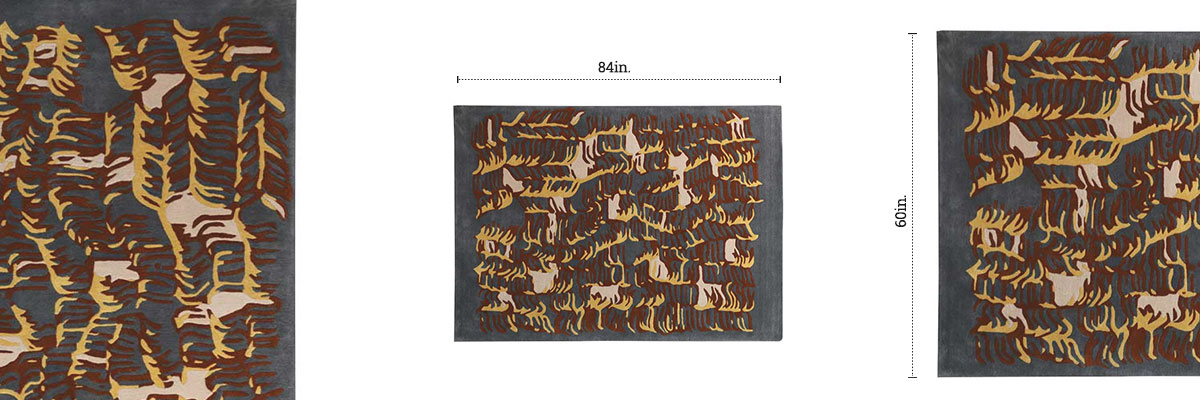 Flames Tufted Rug dimensions