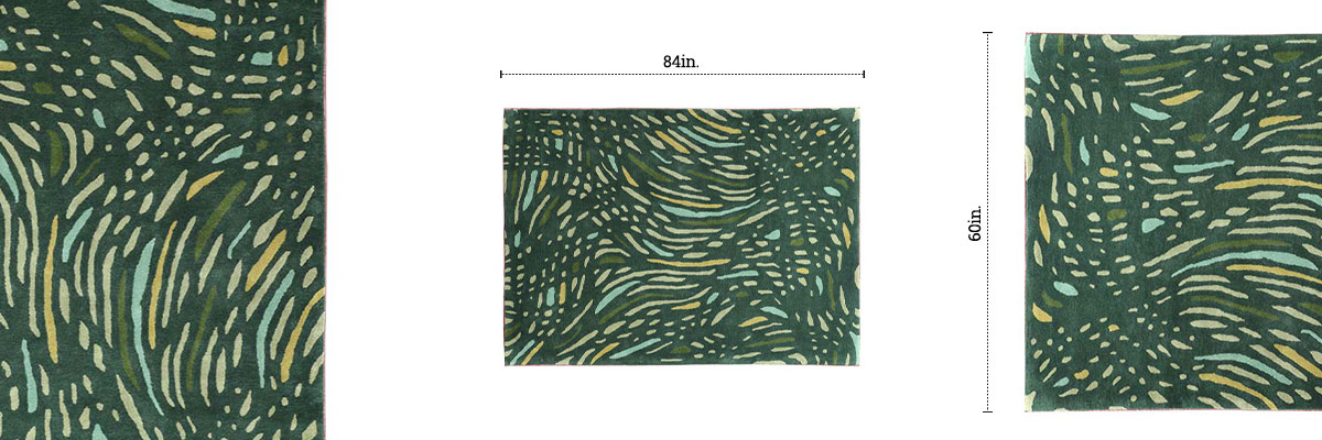 Verdant Green Tufted Rug dimensions
