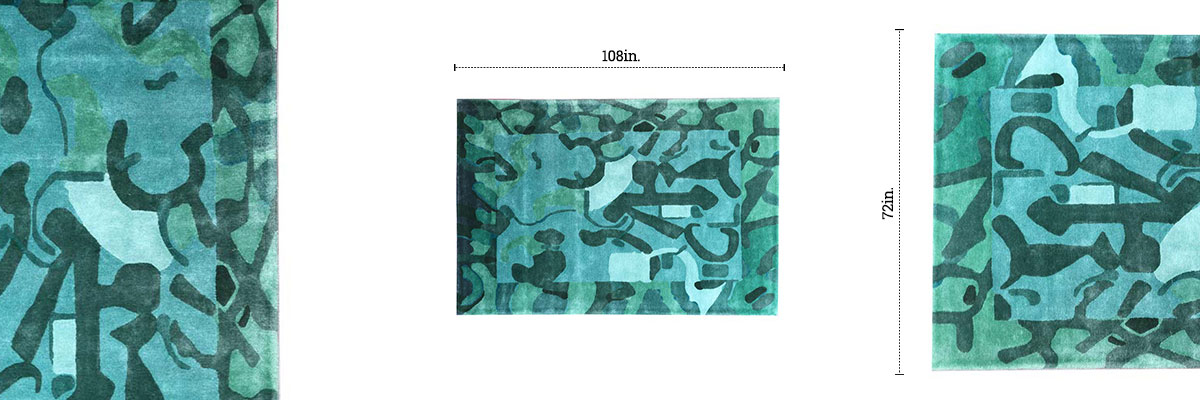 Azure Tufted Rug dimensions
