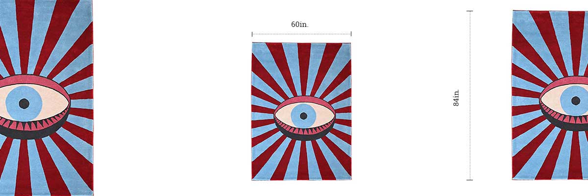 Faces Tufted Rug dimensions