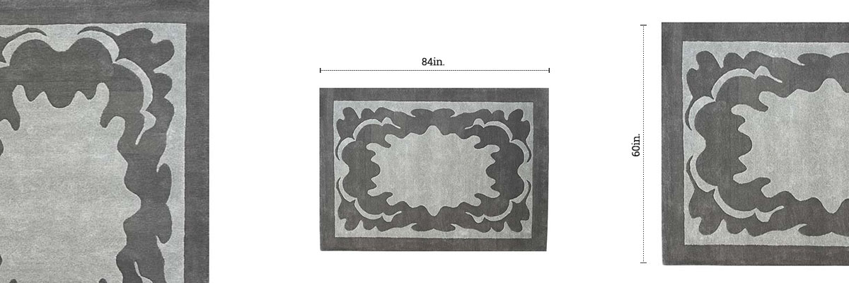Ash Tufted Rug dimensions
