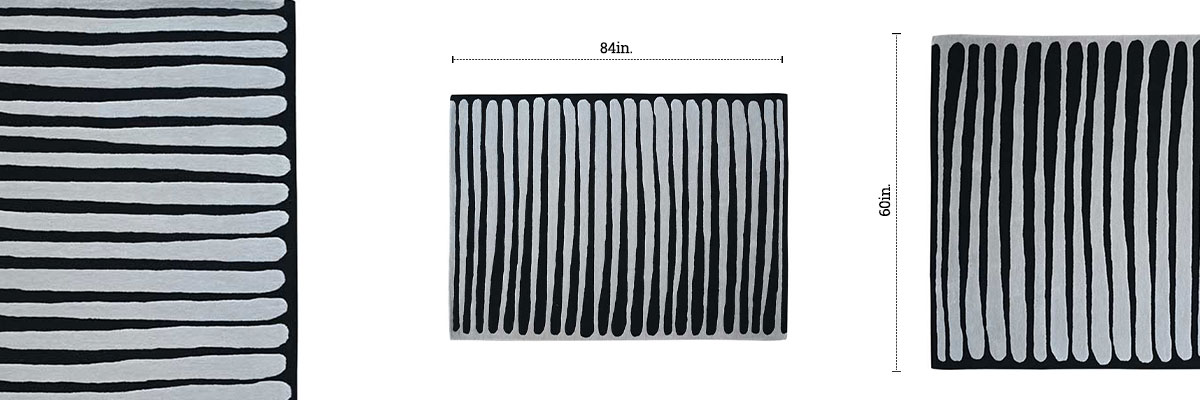 Zebra Tufted Rug dimensions