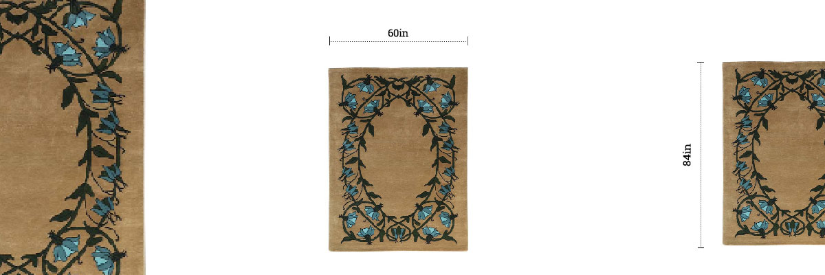 Coral Tufted Rug dimensions