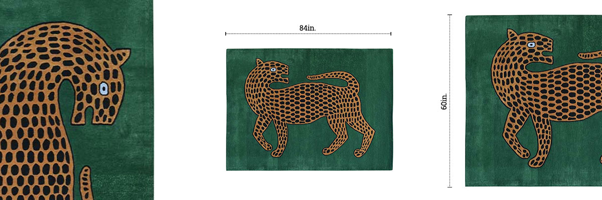 Leopard Tufted Rug dimensions