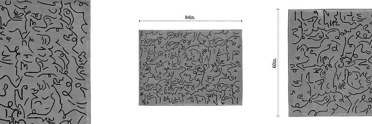 Faces Tufted Rug dimensions