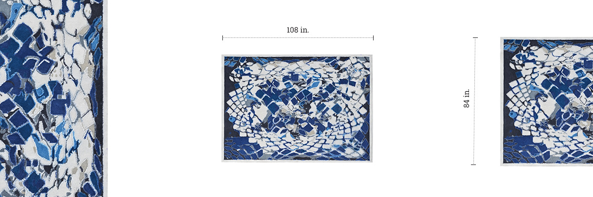 Luminous Tibetan Knot Rug dimensions
