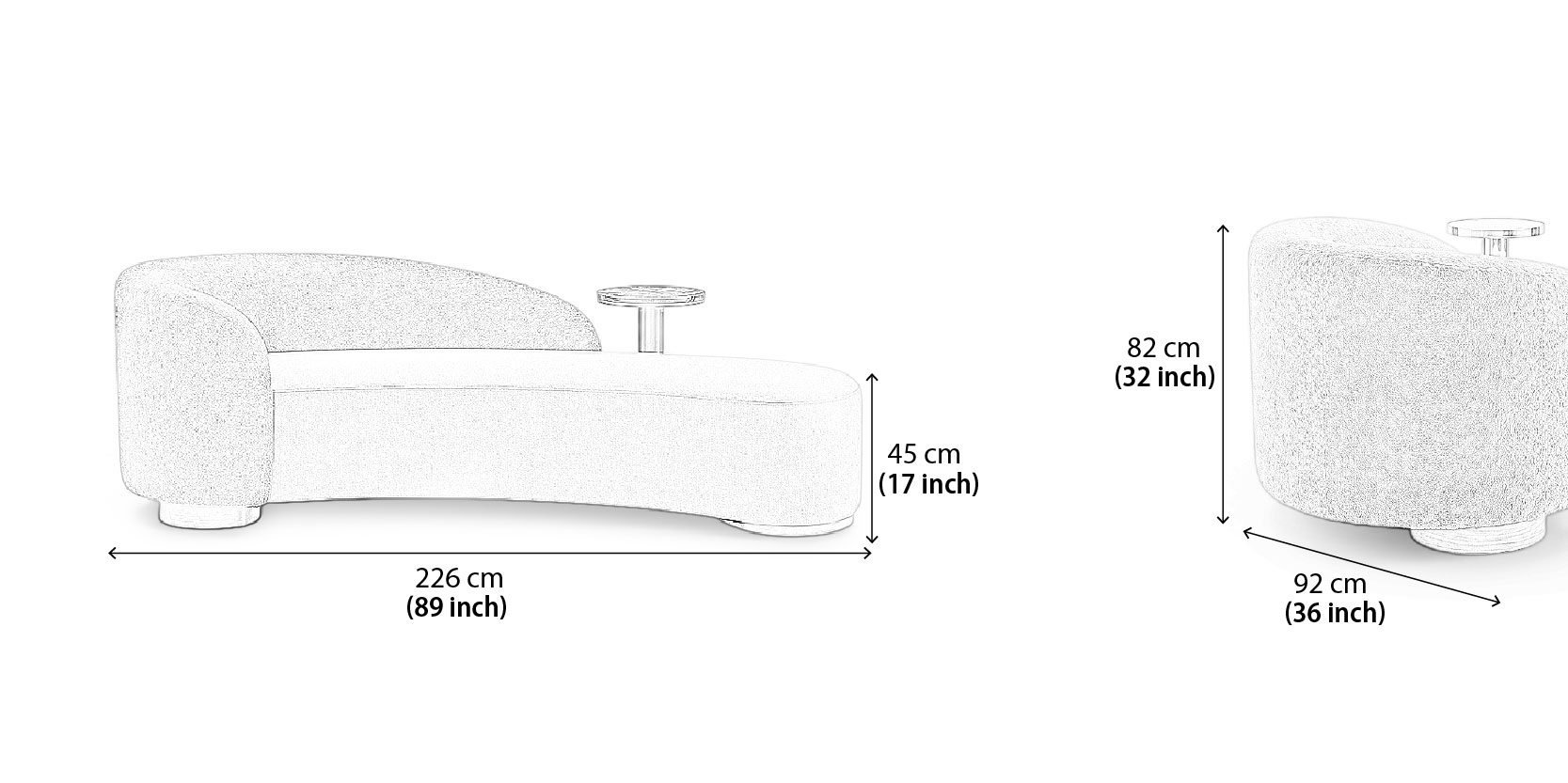 Motile Day Bed dimensions