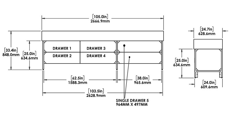 Astoria Vanity dimensions