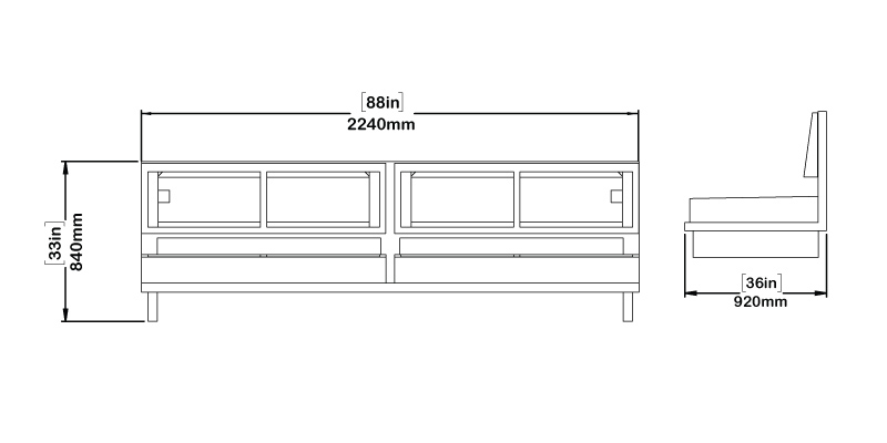 Classic Sofa dimensions