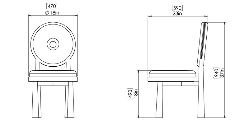 Aries Chair dimensions
