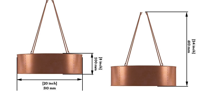Rustic Haven Ceiling Light dimensions