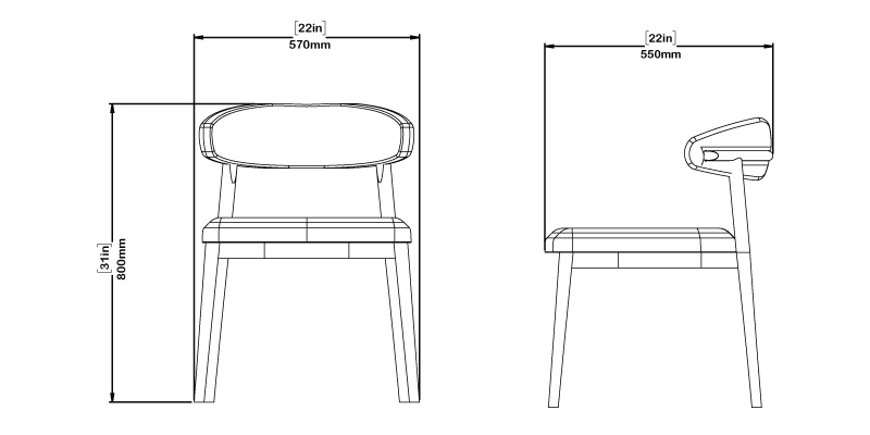 Cresta Chair dimensions