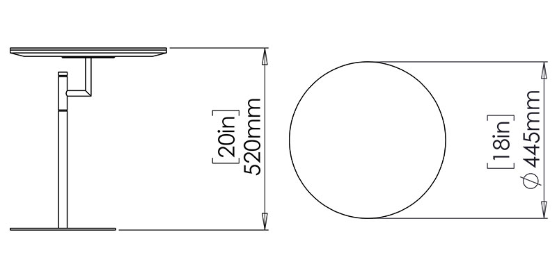 Standby End Table dimensions