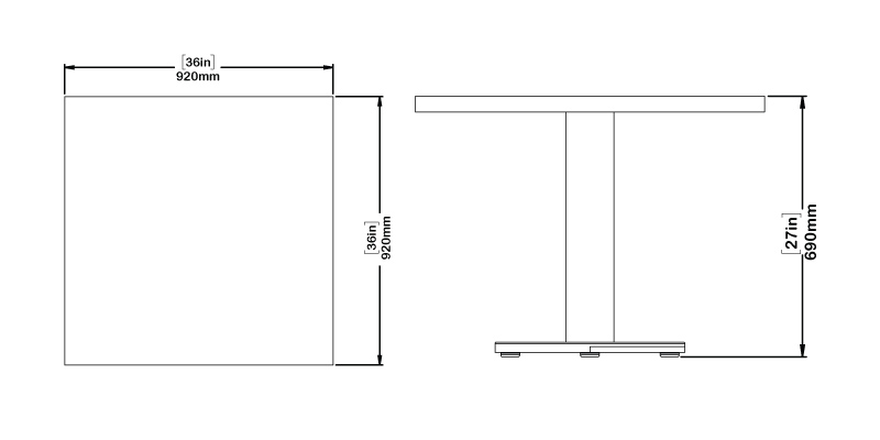Terra Pedestal Table dimensions