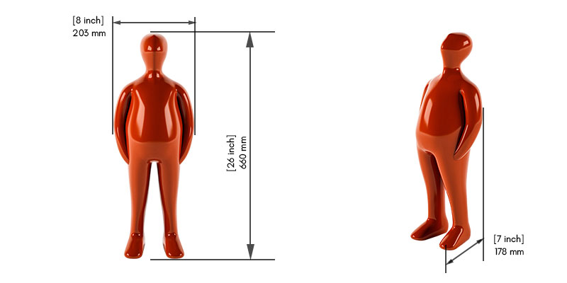 Standing Man Sculpture (Small) dimensions