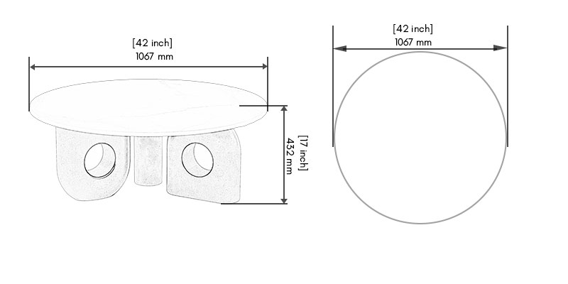 Beatrice Coffee Table dimensions