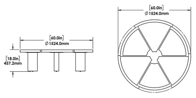 Zephyr Coffee Table dimensions