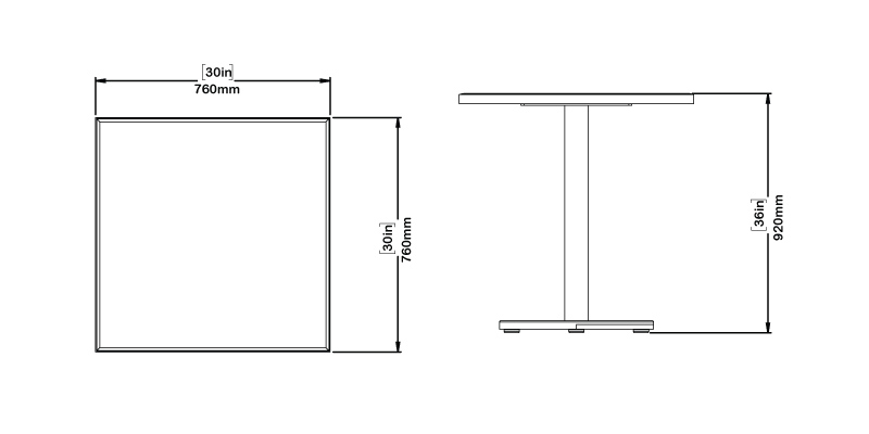 Shirley Bar Table dimensions